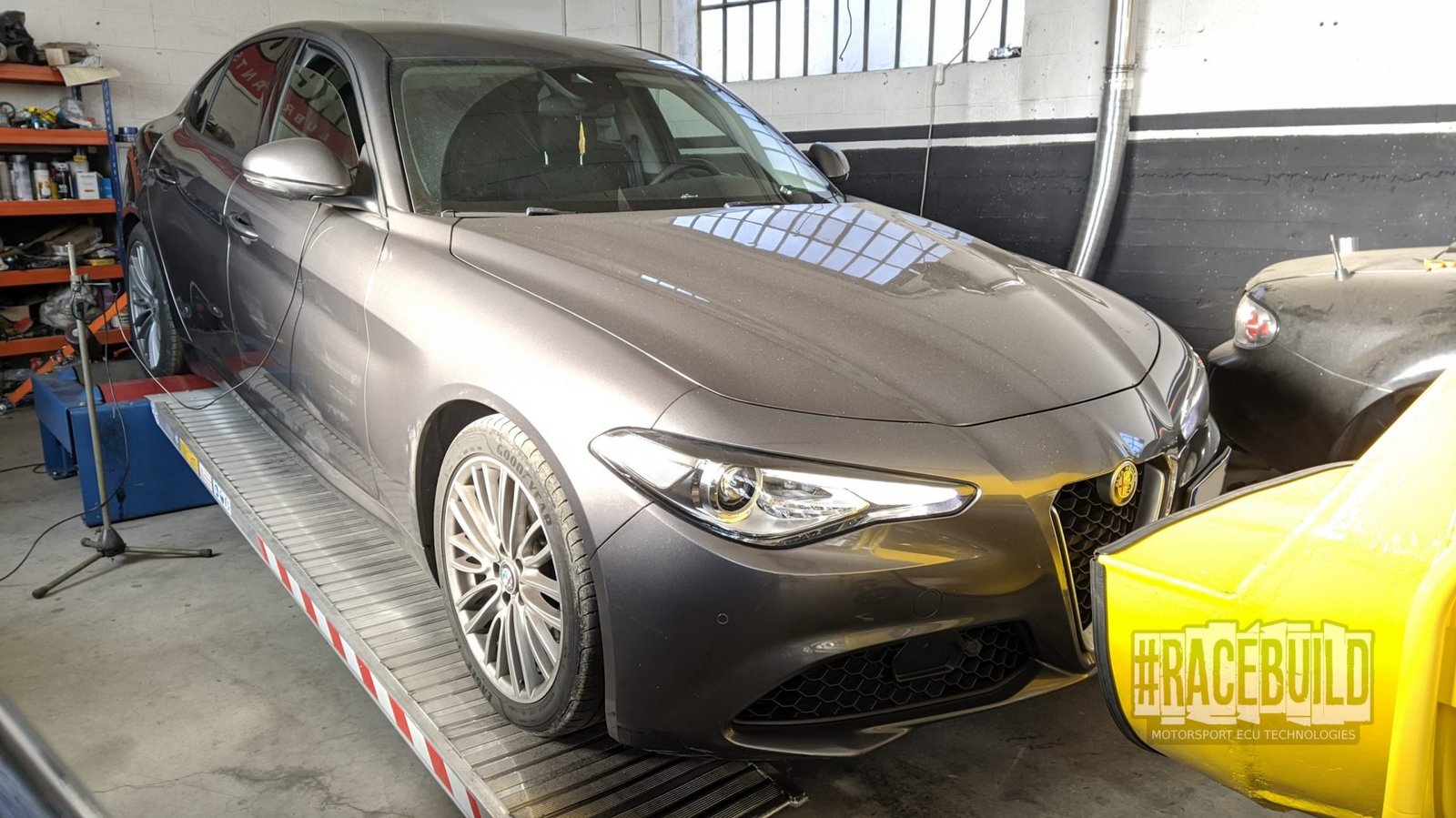 ECU remap Alfa Romeo Giulia Stelvio 2200 Multijet Mjet on dyno. RACE BUILD Villarbasse Turin